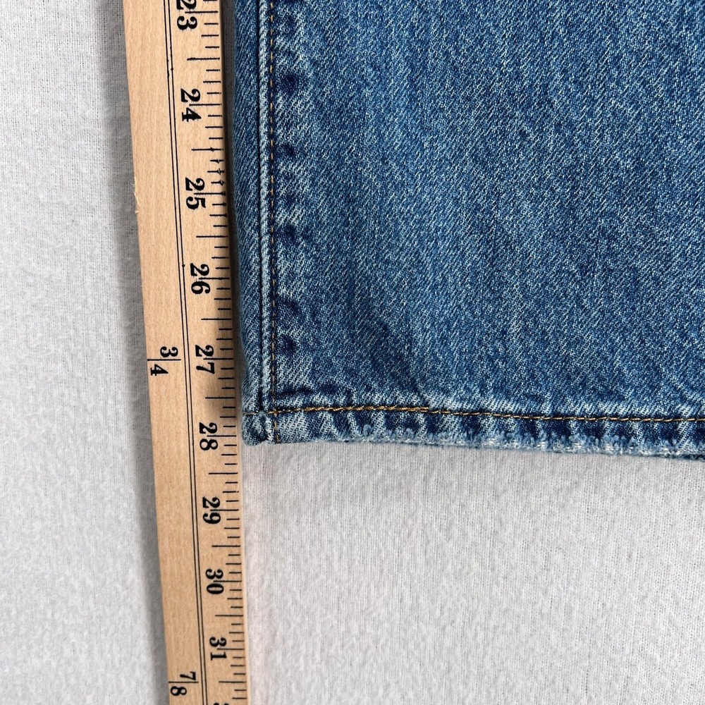 LEVIS High Waisted Straight Leg Jean Women 31 Blue Distressed Medium Wash Denim - Picture 15 of 16